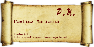 Pavlisz Marianna névjegykártya